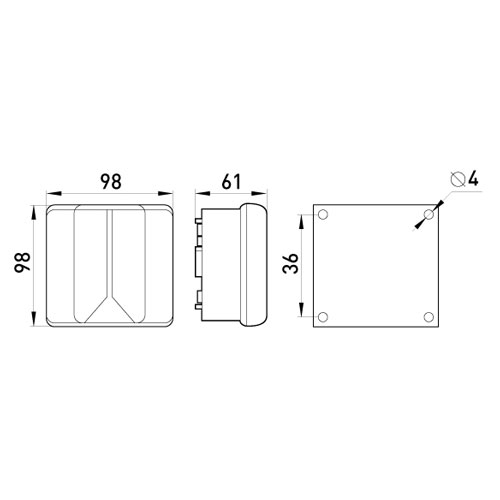 Коробка распределительная 98х98х61 с клеммной колодкой i0350003